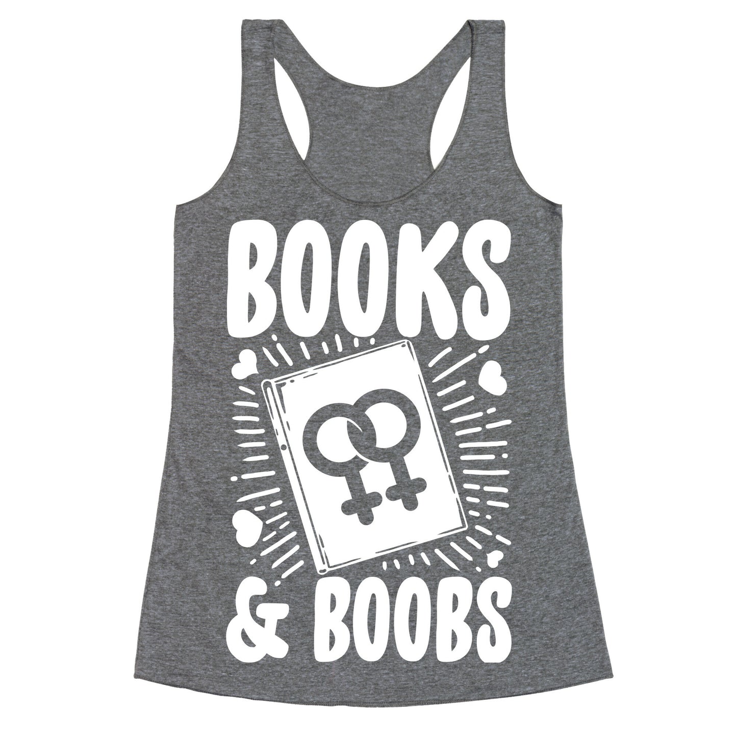Books and Boobs Racerback Tank