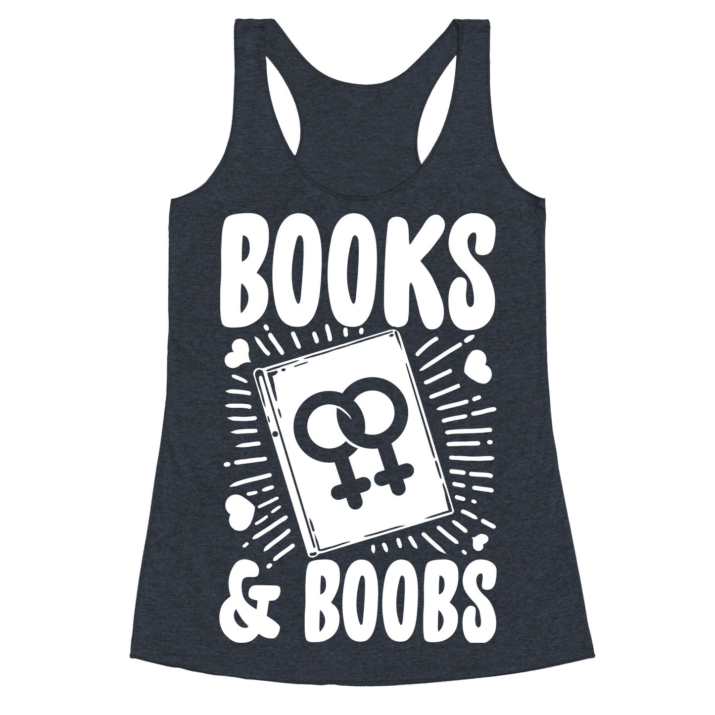 Books and Boobs Racerback Tank