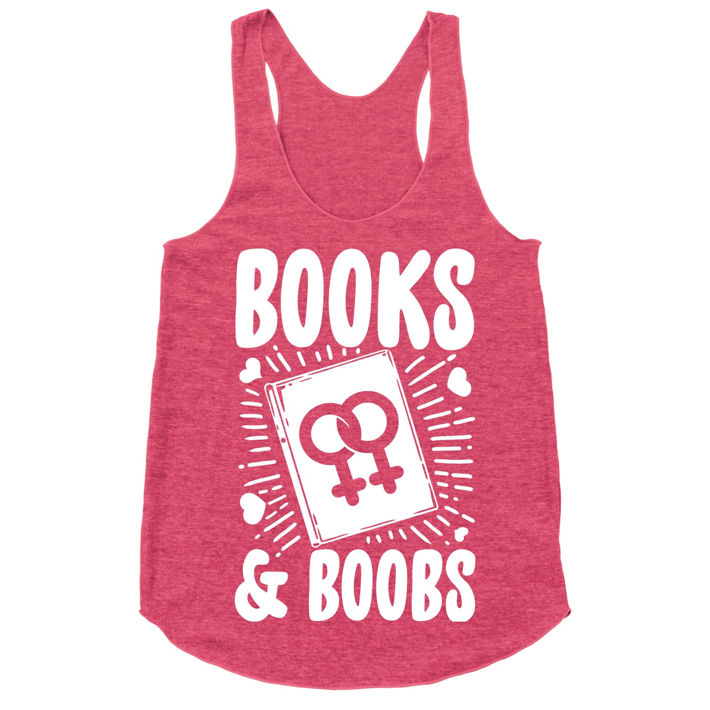 Books and Boobs Racerback Tank