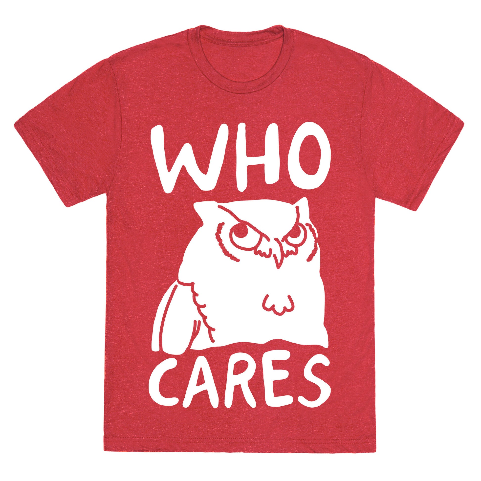 Who Cares Owl Unisex Triblend Tee