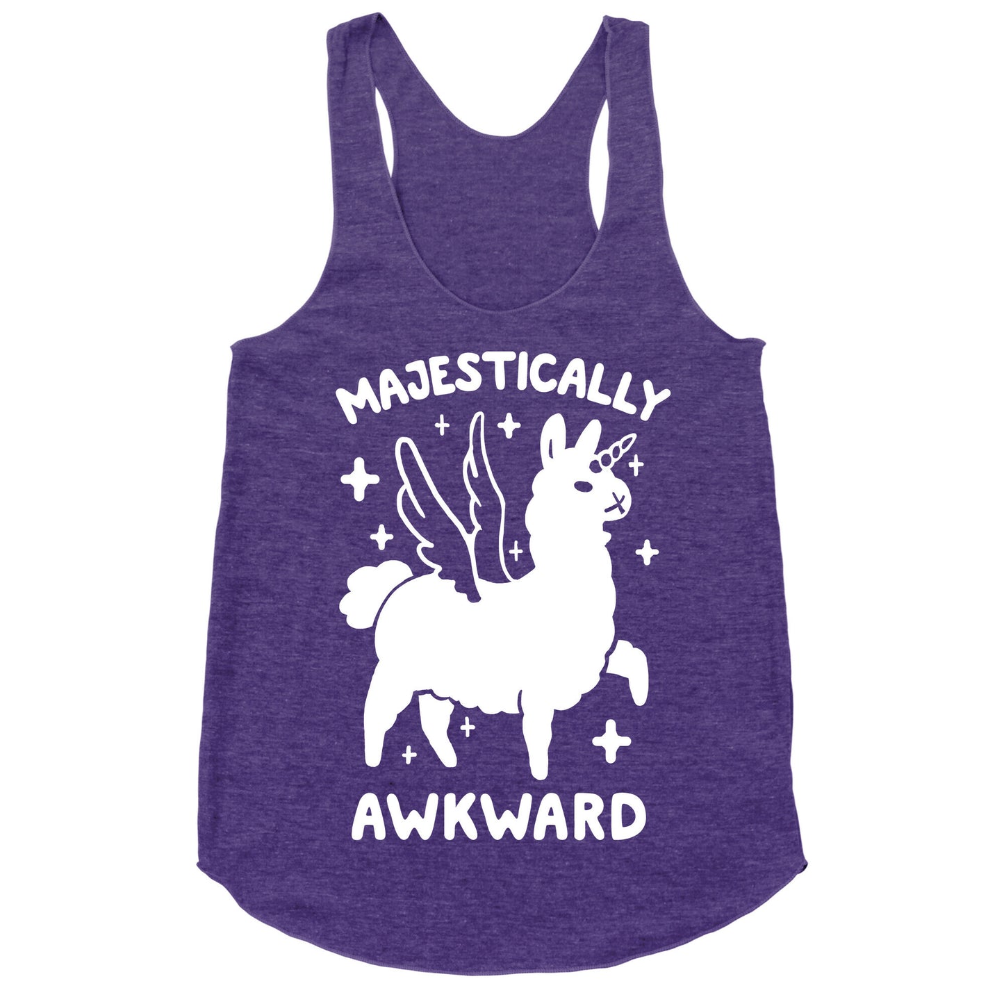 Majestically Awkward Llamicorn Racerback Tank