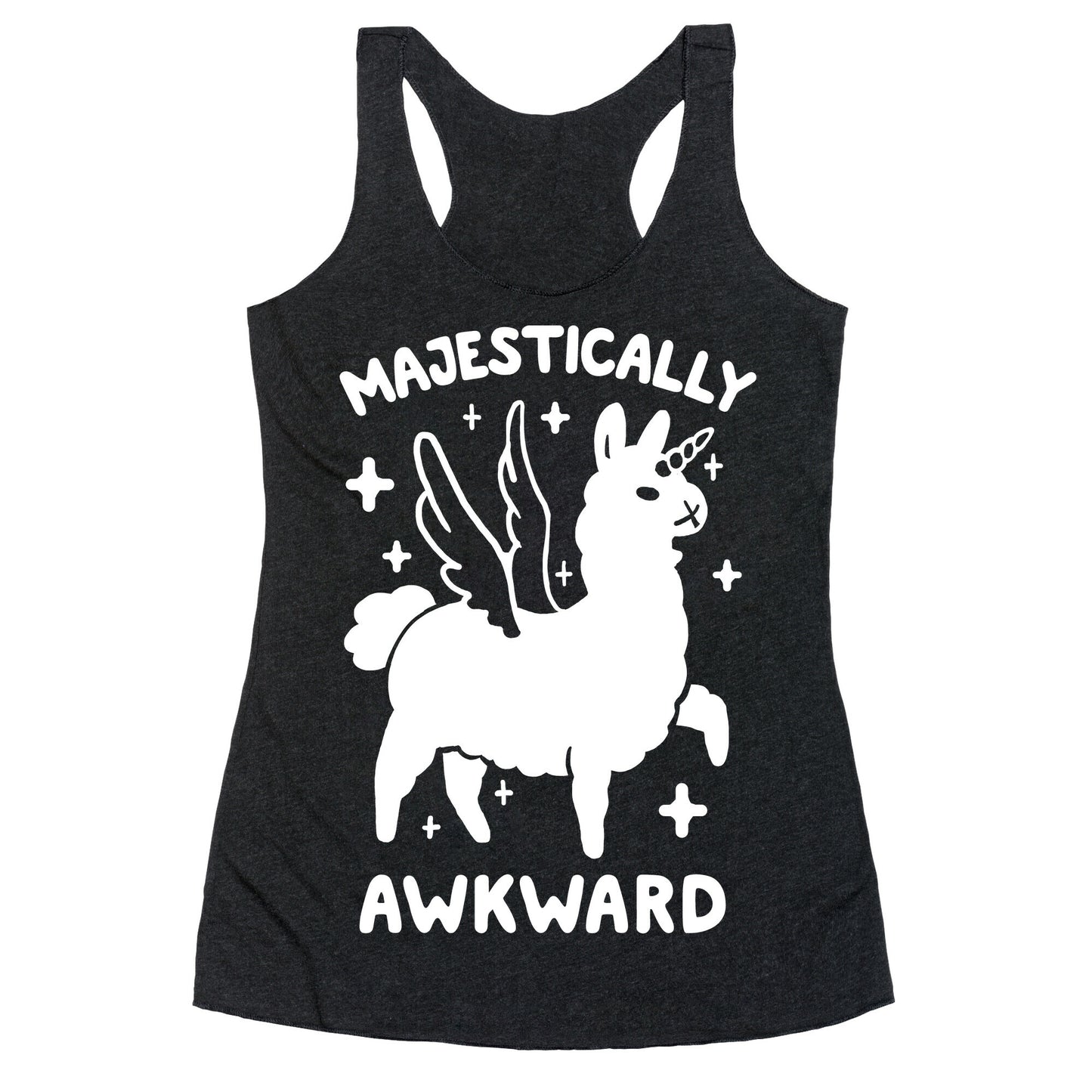 Majestically Awkward Llamicorn Racerback Tank