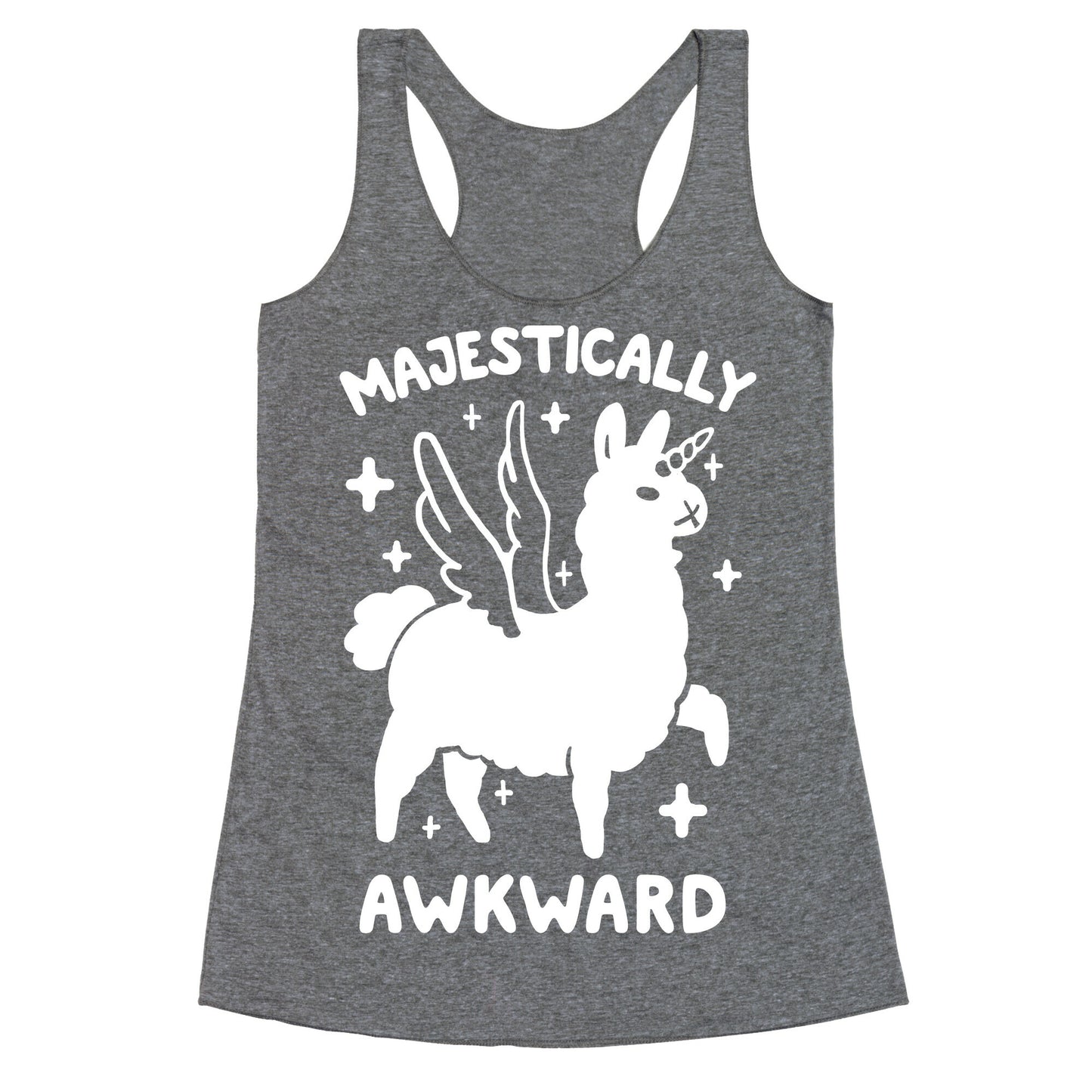 Majestically Awkward Llamicorn Racerback Tank