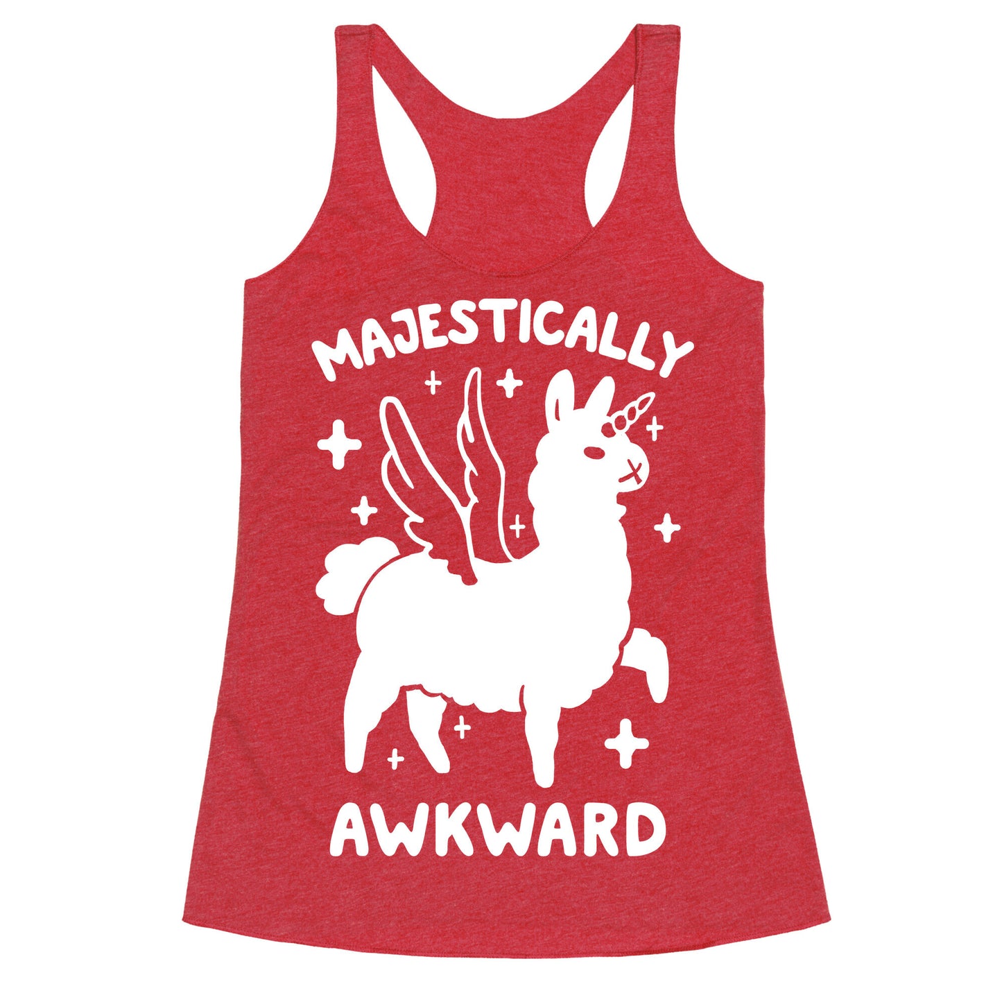 Majestically Awkward Llamicorn Racerback Tank