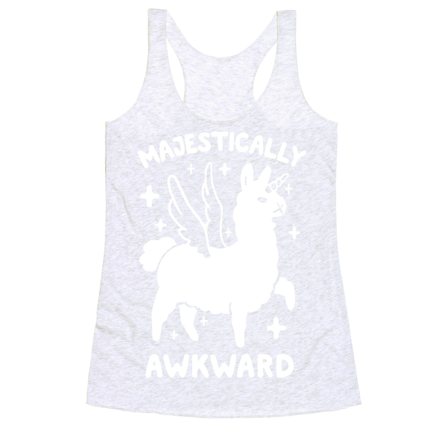 Majestically Awkward Llamicorn Racerback Tank