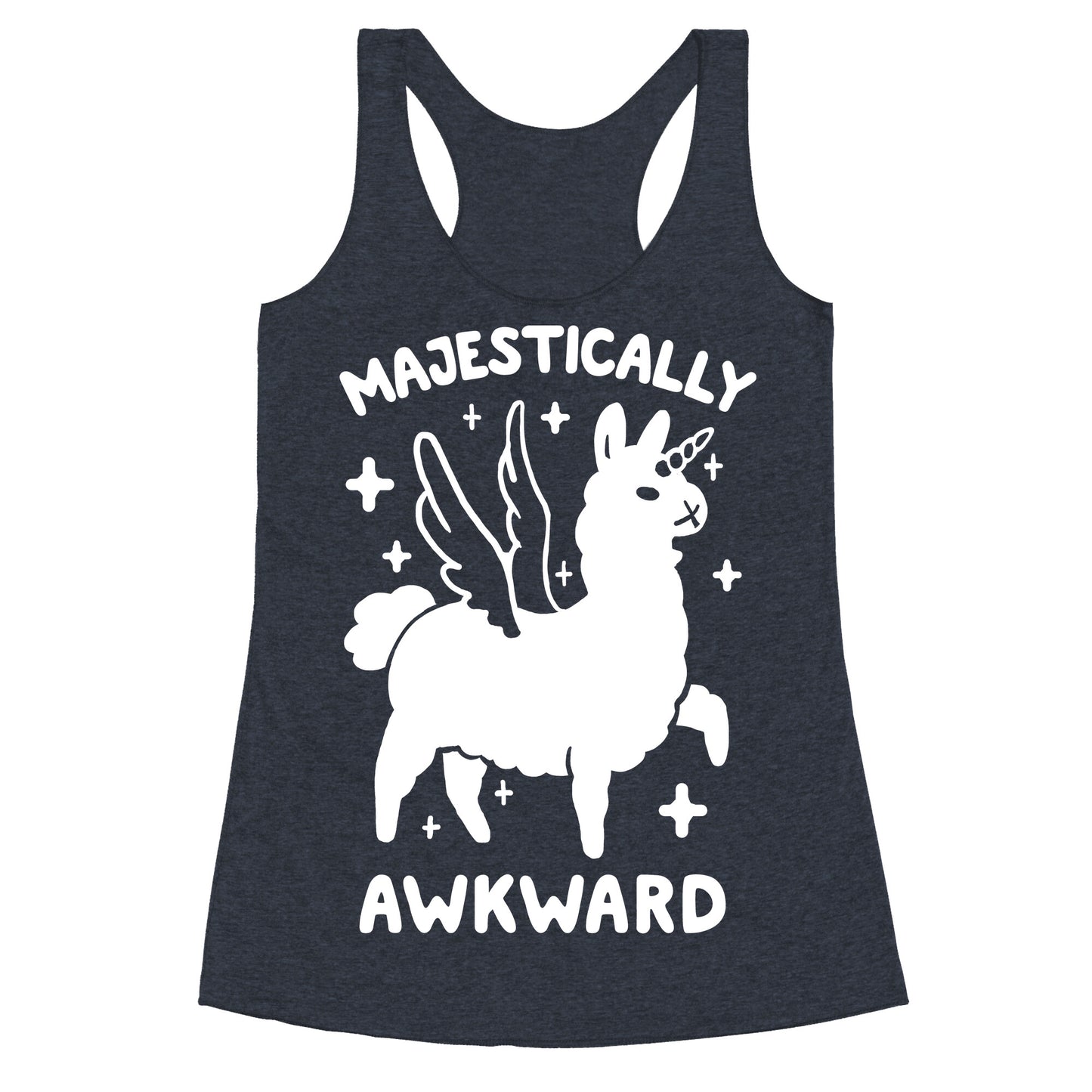 Majestically Awkward Llamicorn Racerback Tank