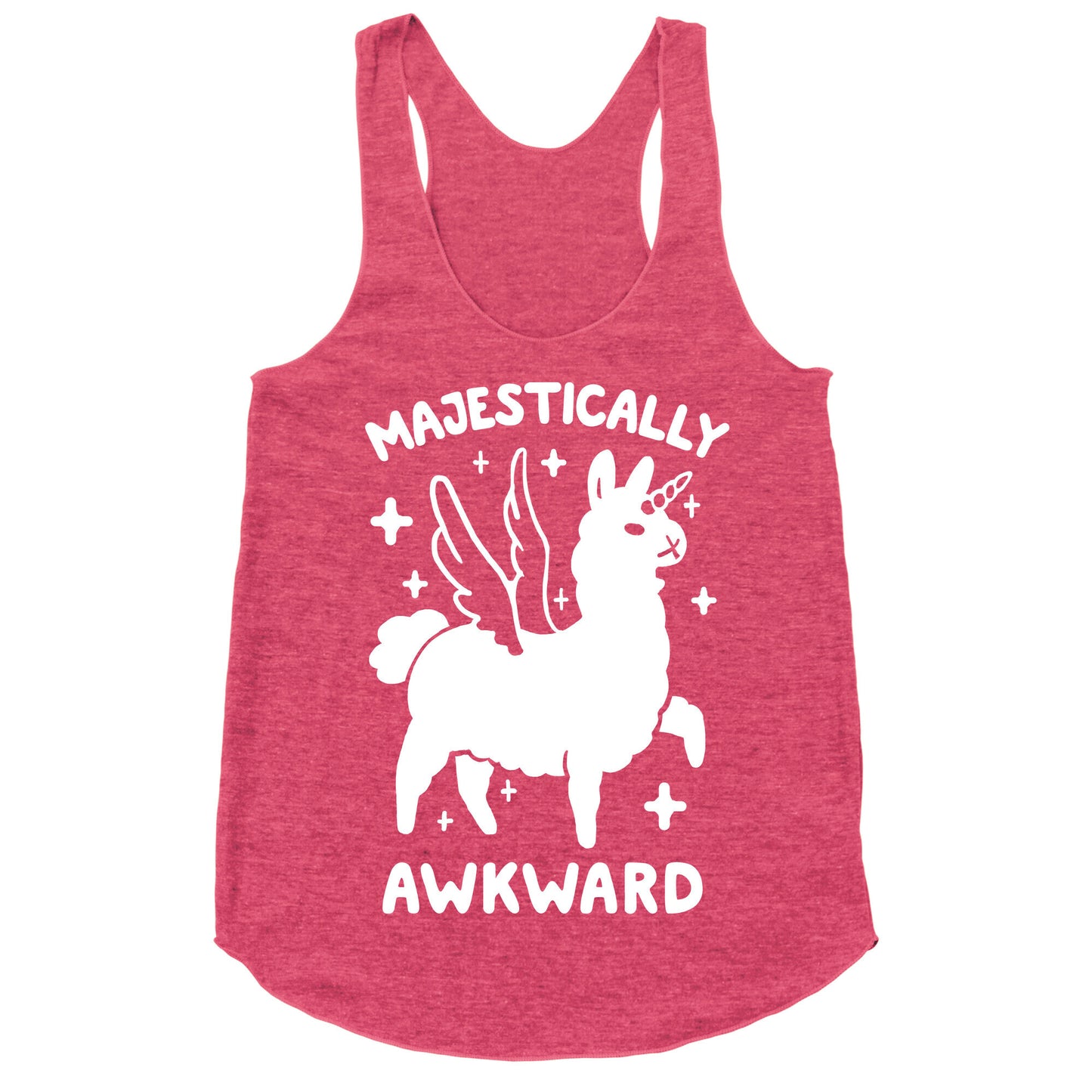 Majestically Awkward Llamicorn Racerback Tank