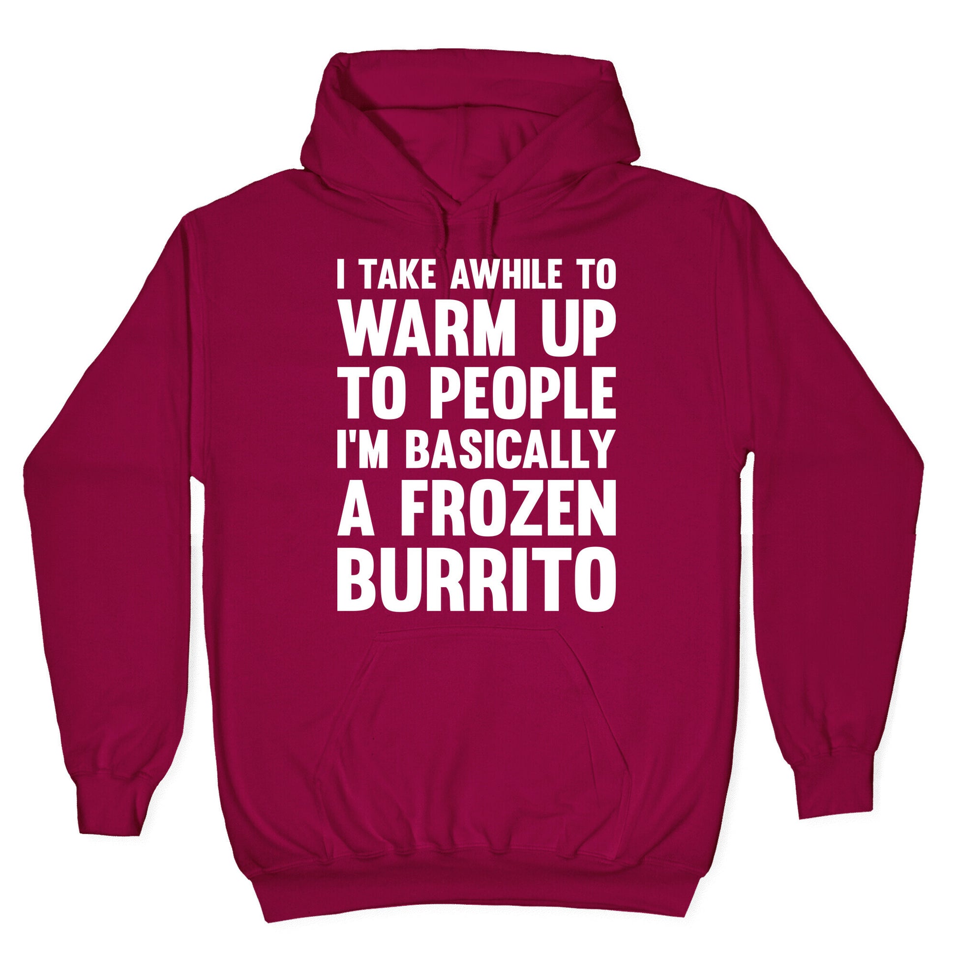 I Take Awhile To Warm Up To People I'm Basically A Frozen Burrito Hoodie