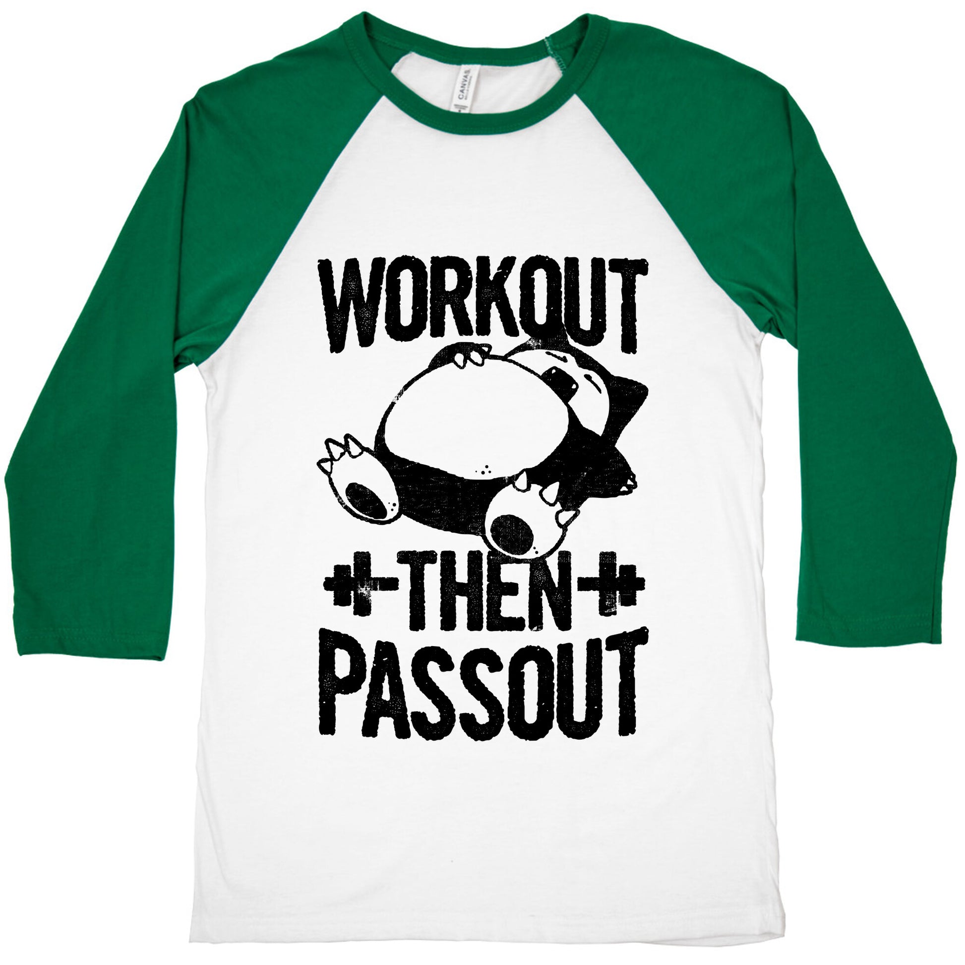 Workout then Passout (Snorlax) Baseball Tee