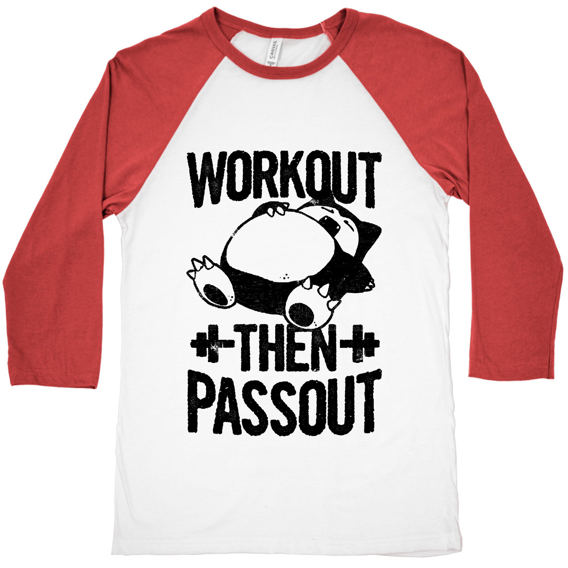 Workout then Passout (Snorlax) Baseball Tee
