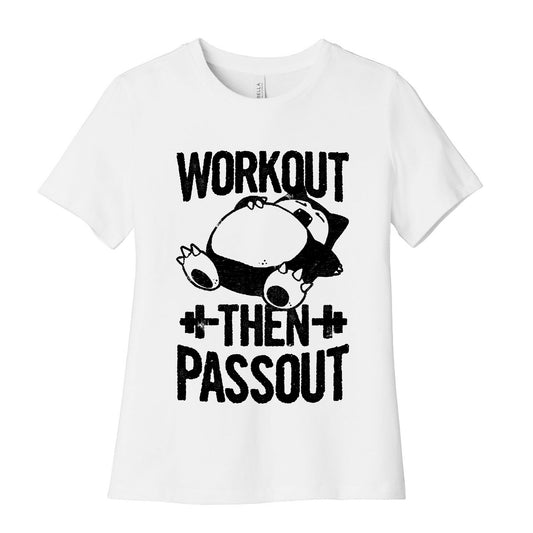 Workout then Passout (Snorlax) Women's Cotton Tee