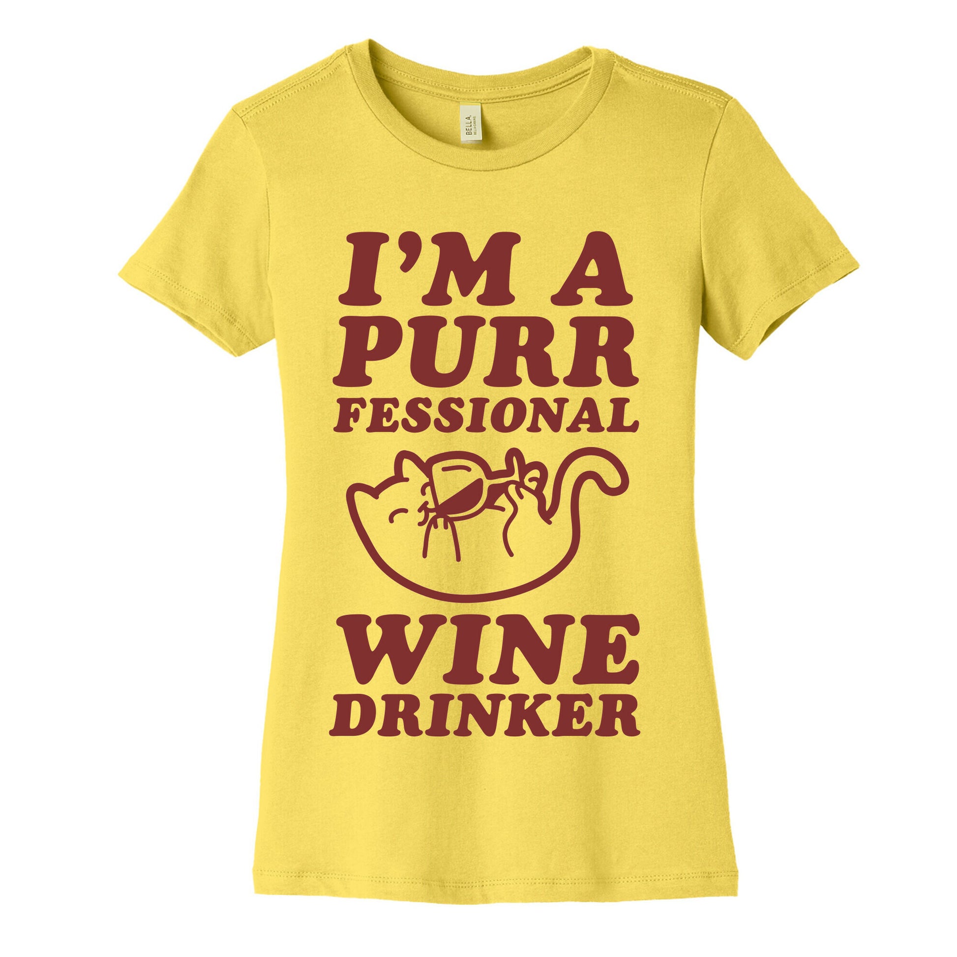 Purrfessional Wine Drinker Women's Cotton Tee