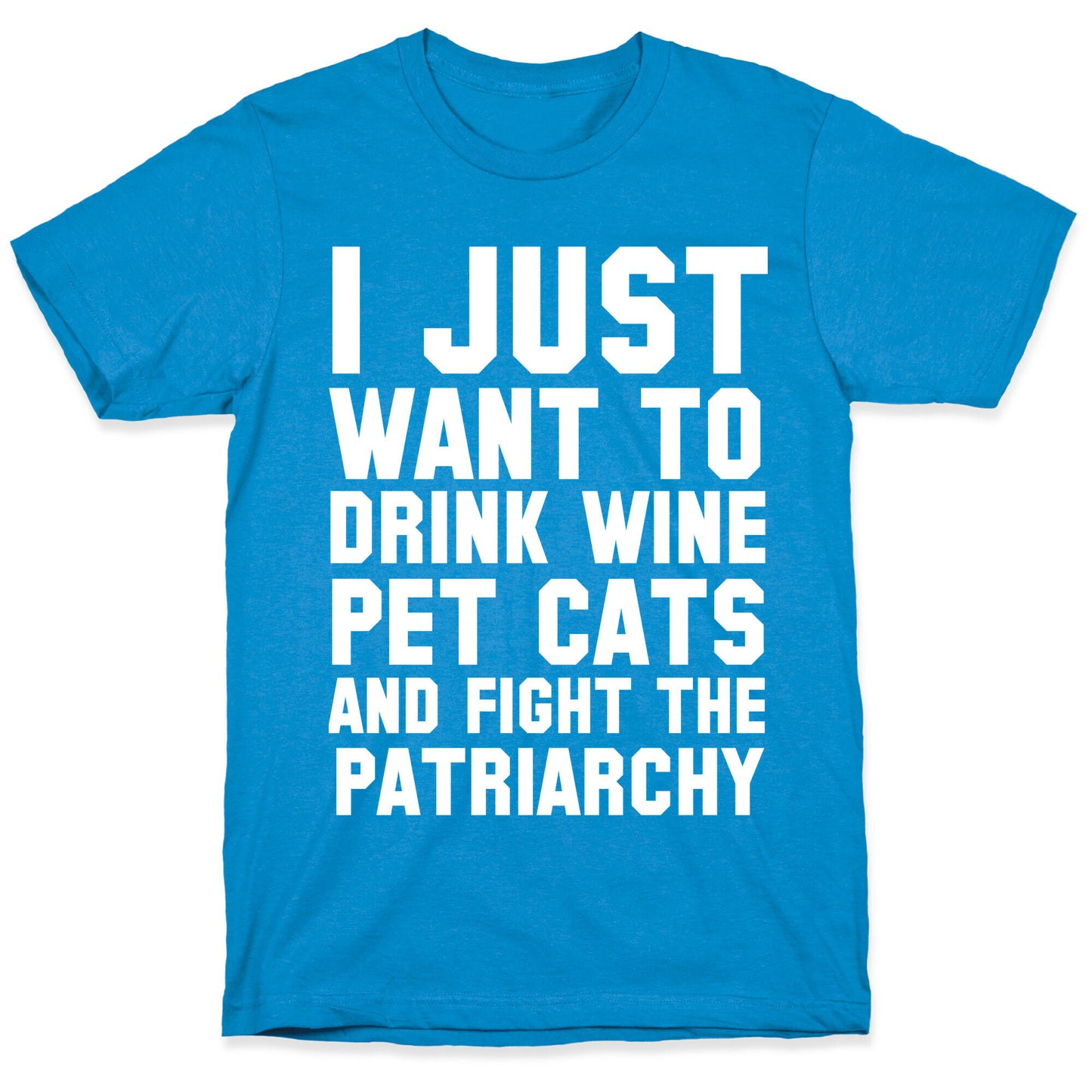 I Just Want to Drink Wine, Pet Cats & Fight the Patriachy T-Shirt