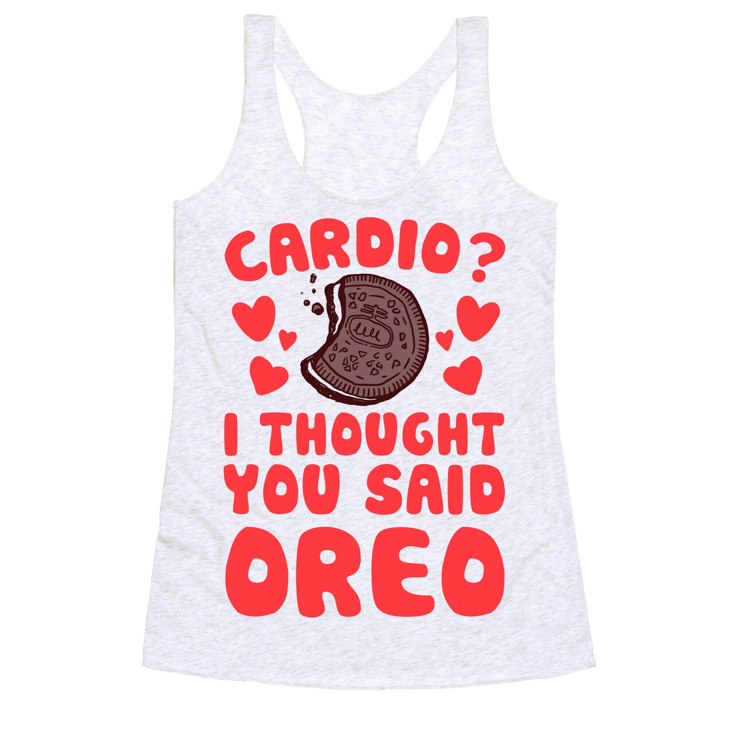 Cardio? I Thought You Said Oreo Racerback Tank