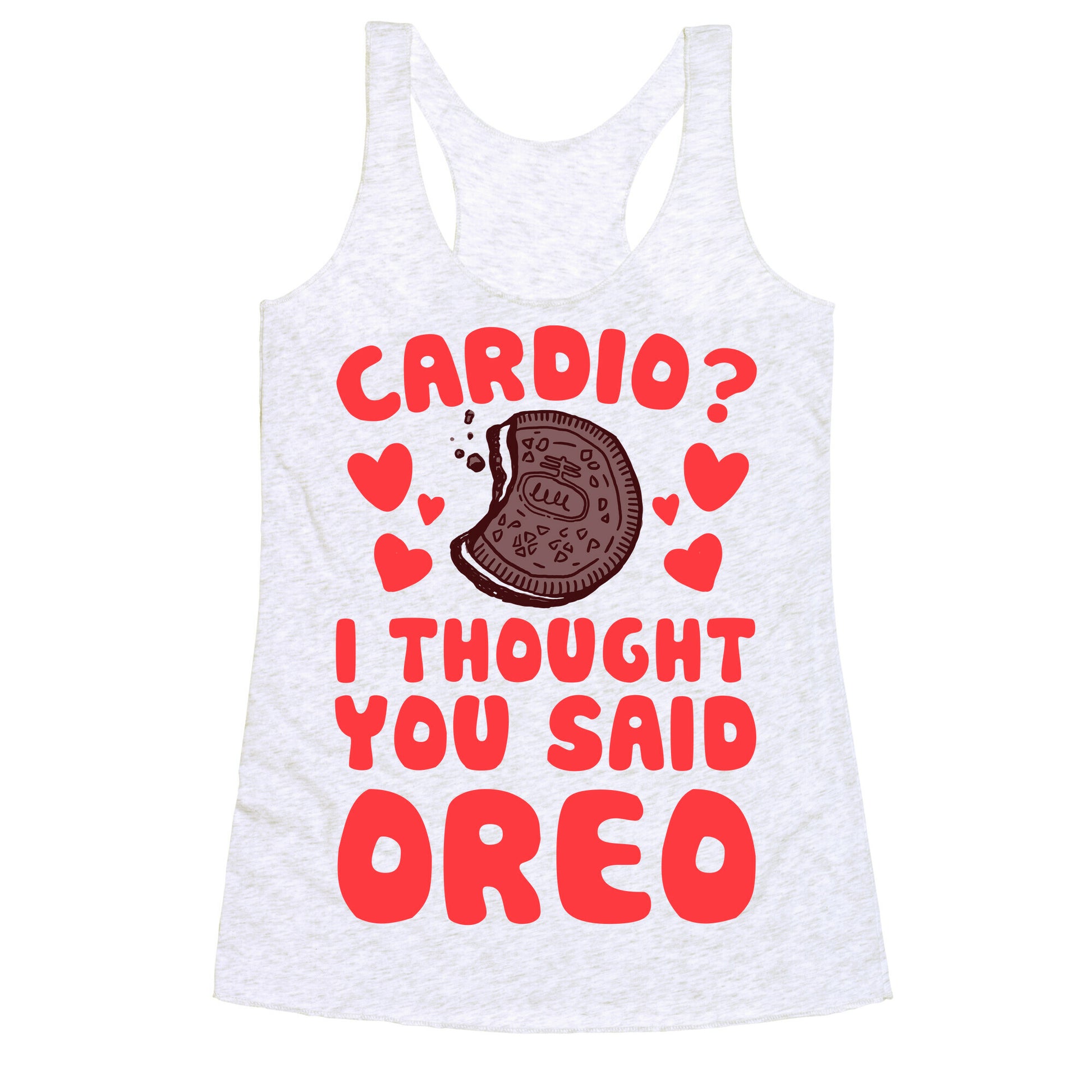 Cardio? I Thought You Said Oreo Racerback Tank