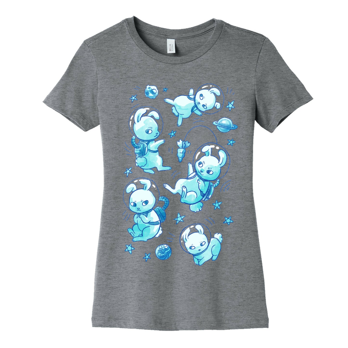Bunnies In Space Women's Cotton Tee