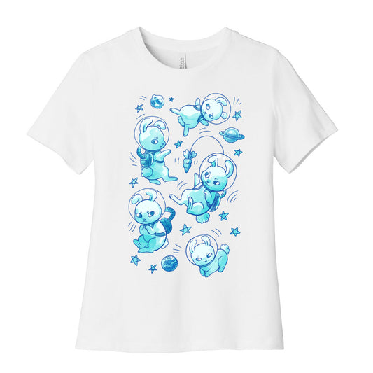 Bunnies In Space Women's Cotton Tee