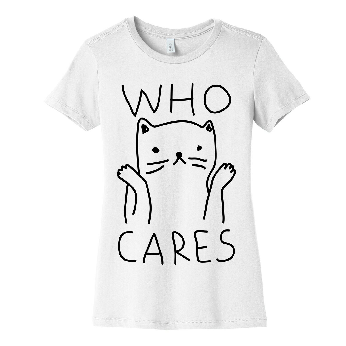 Who Cares Cat Women's Cotton Tee