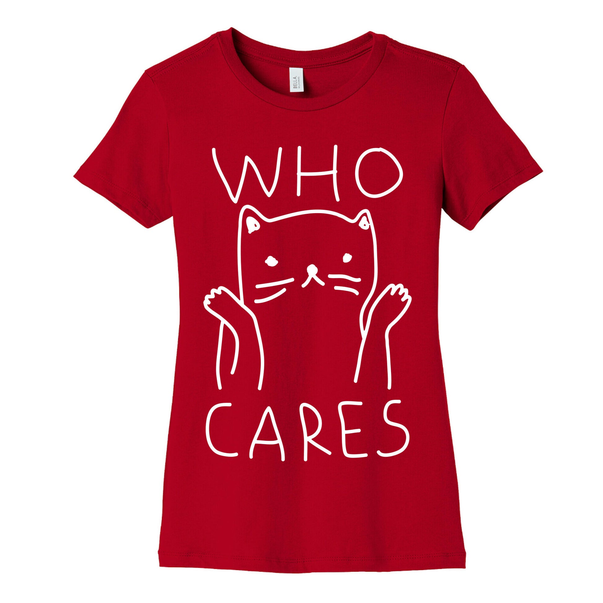 Who Cares Cat Women's Cotton Tee