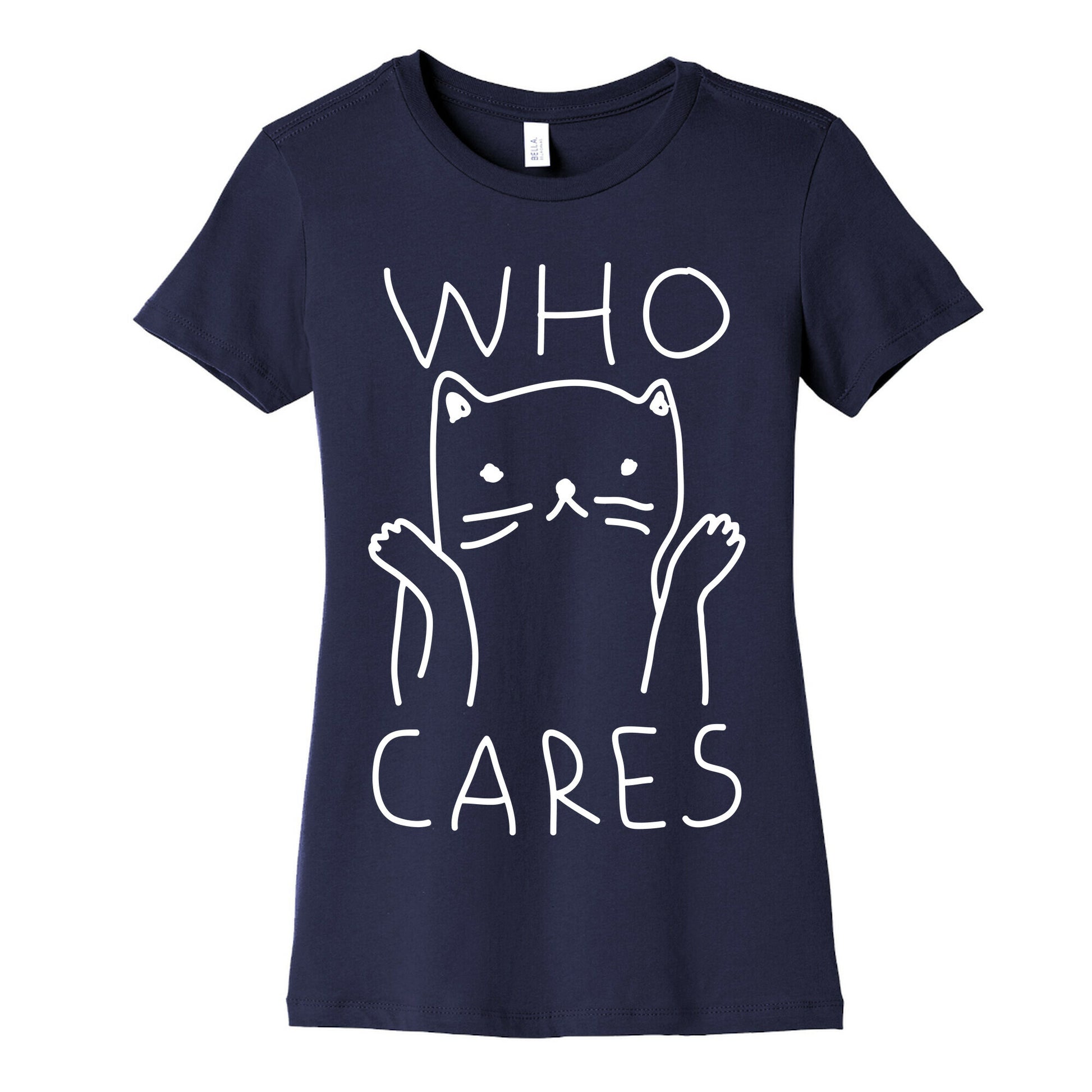 Who Cares Cat Women's Cotton Tee