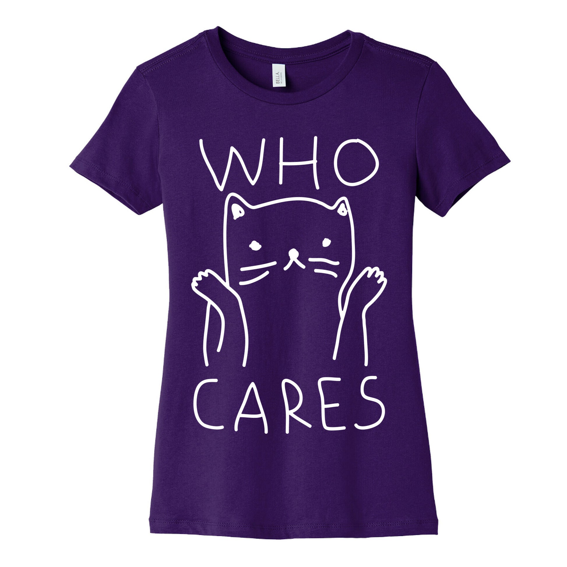 Who Cares Cat Women's Cotton Tee