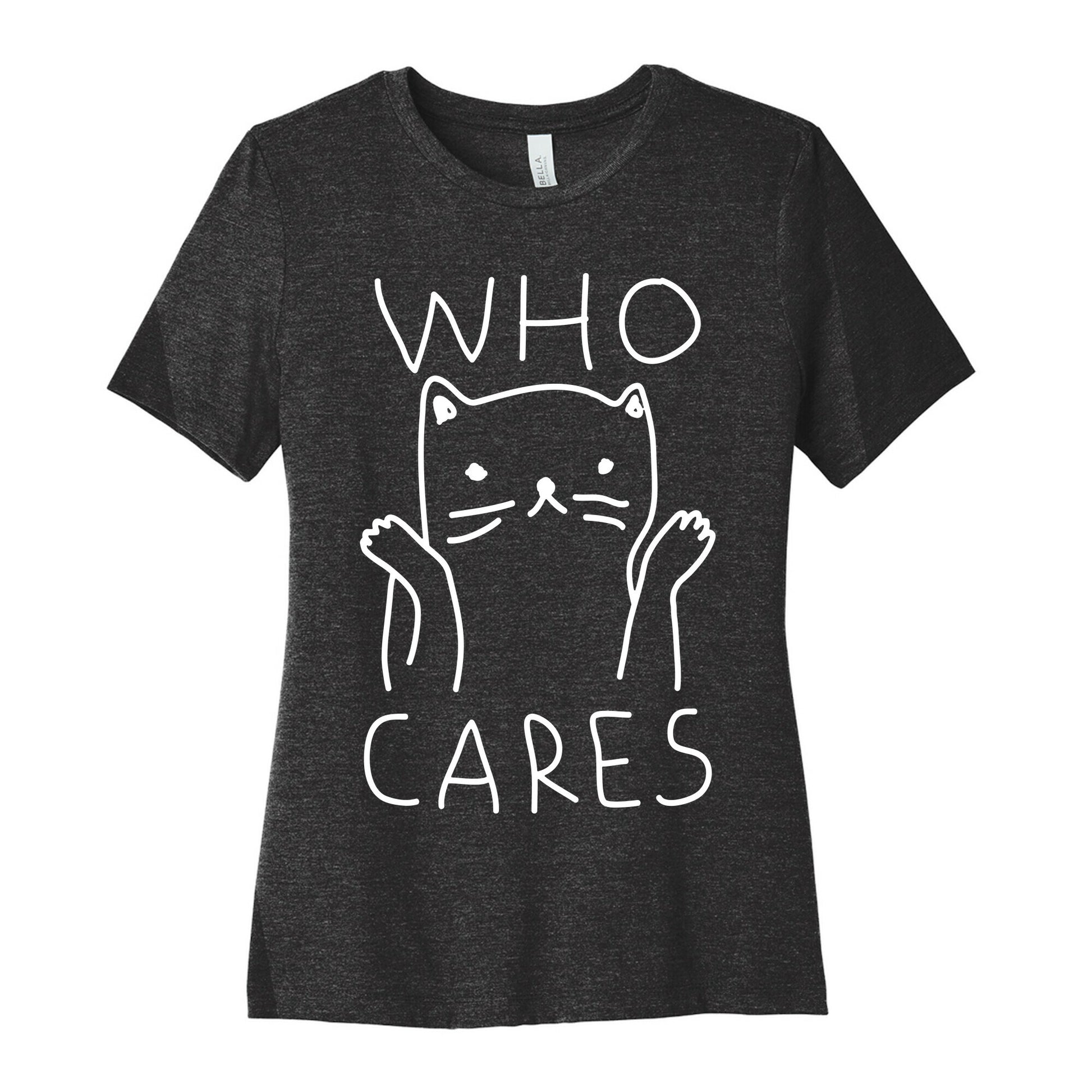 Who Cares Cat Women's Cotton Tee
