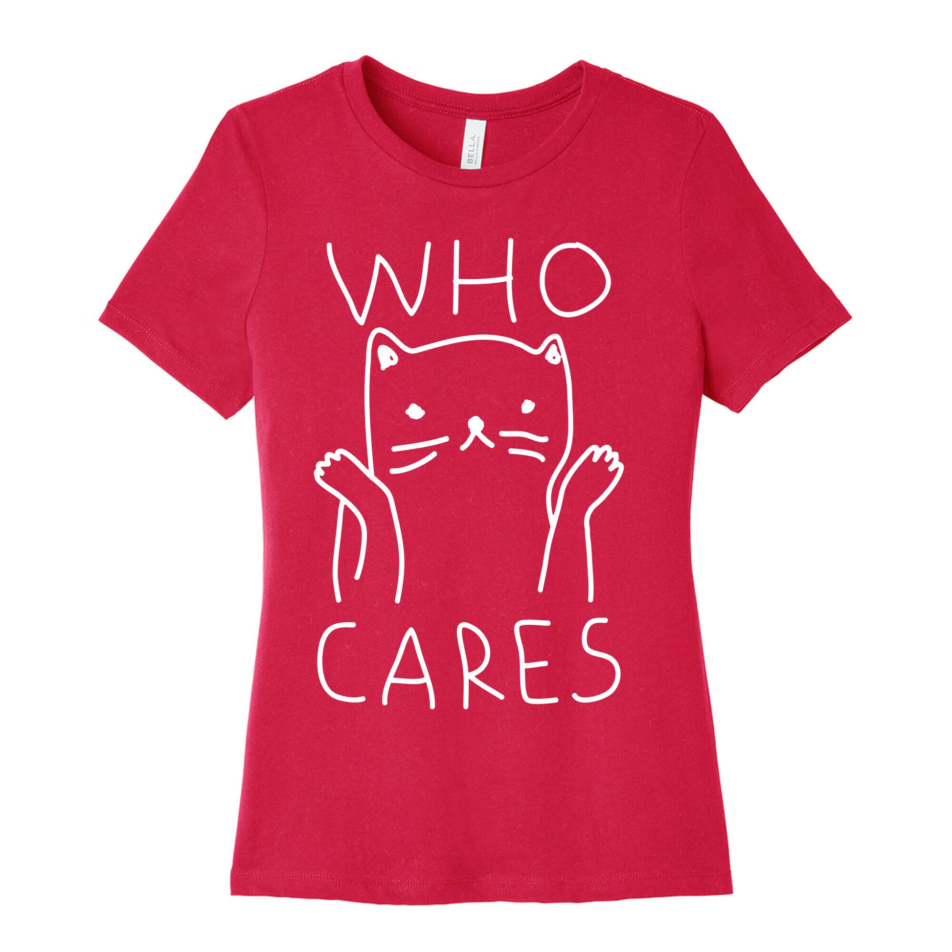 Who Cares Cat Women's Cotton Tee