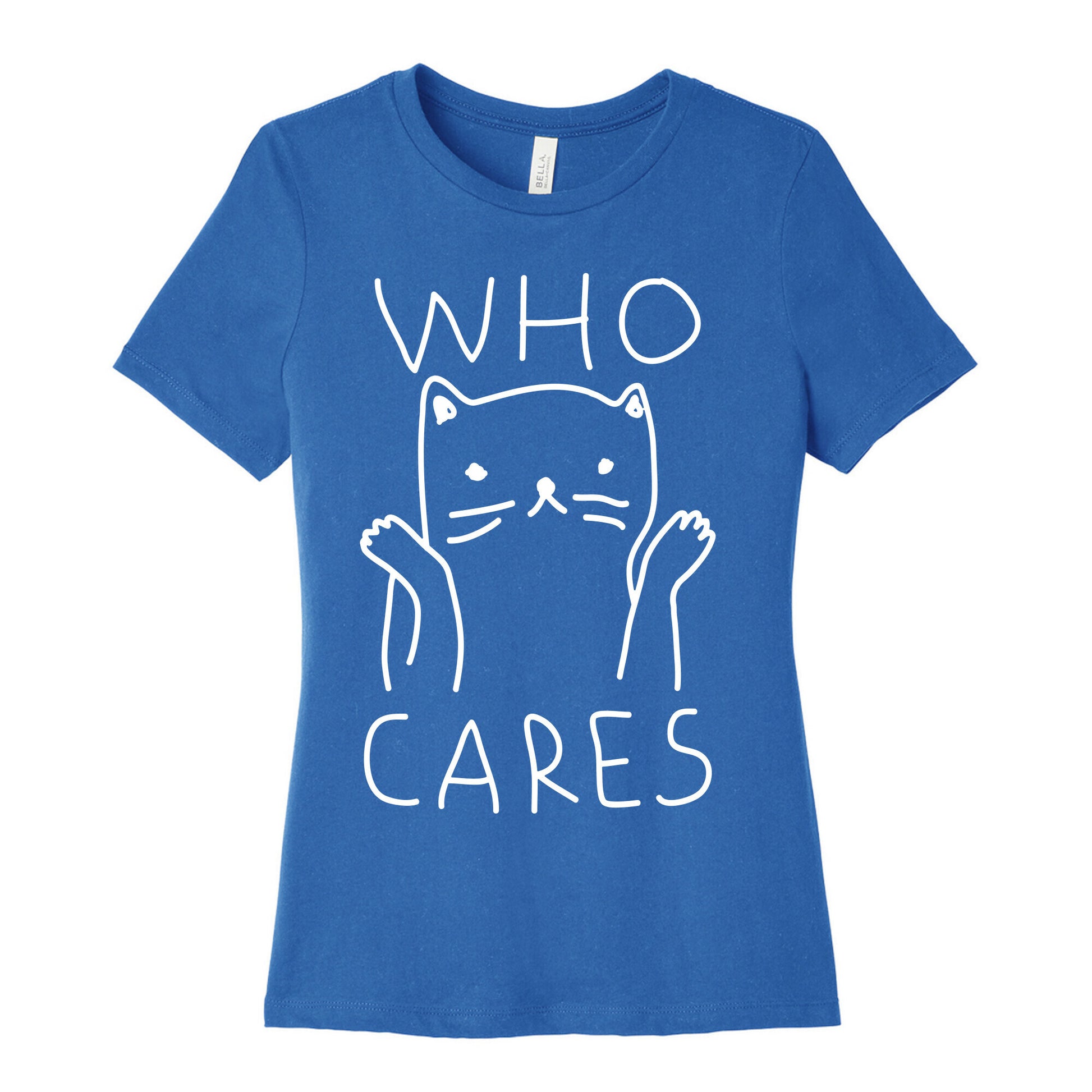 Who Cares Cat Women's Cotton Tee