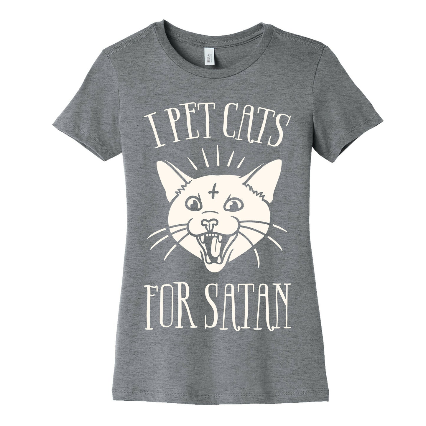 I Pet Cats For Satan Women's Cotton Tee