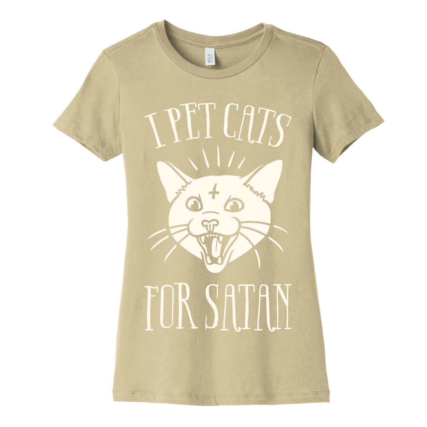 I Pet Cats For Satan Women's Cotton Tee