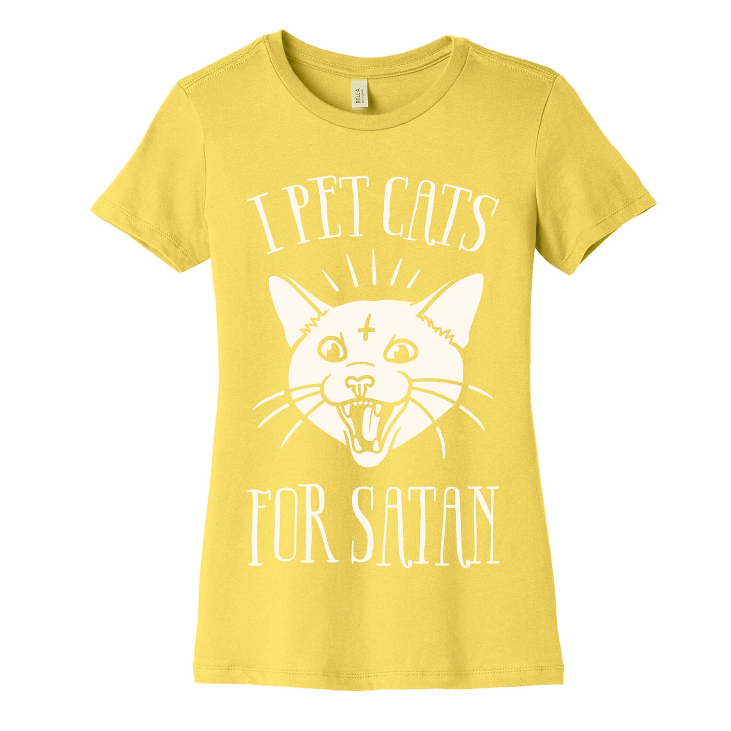 I Pet Cats For Satan Women's Cotton Tee
