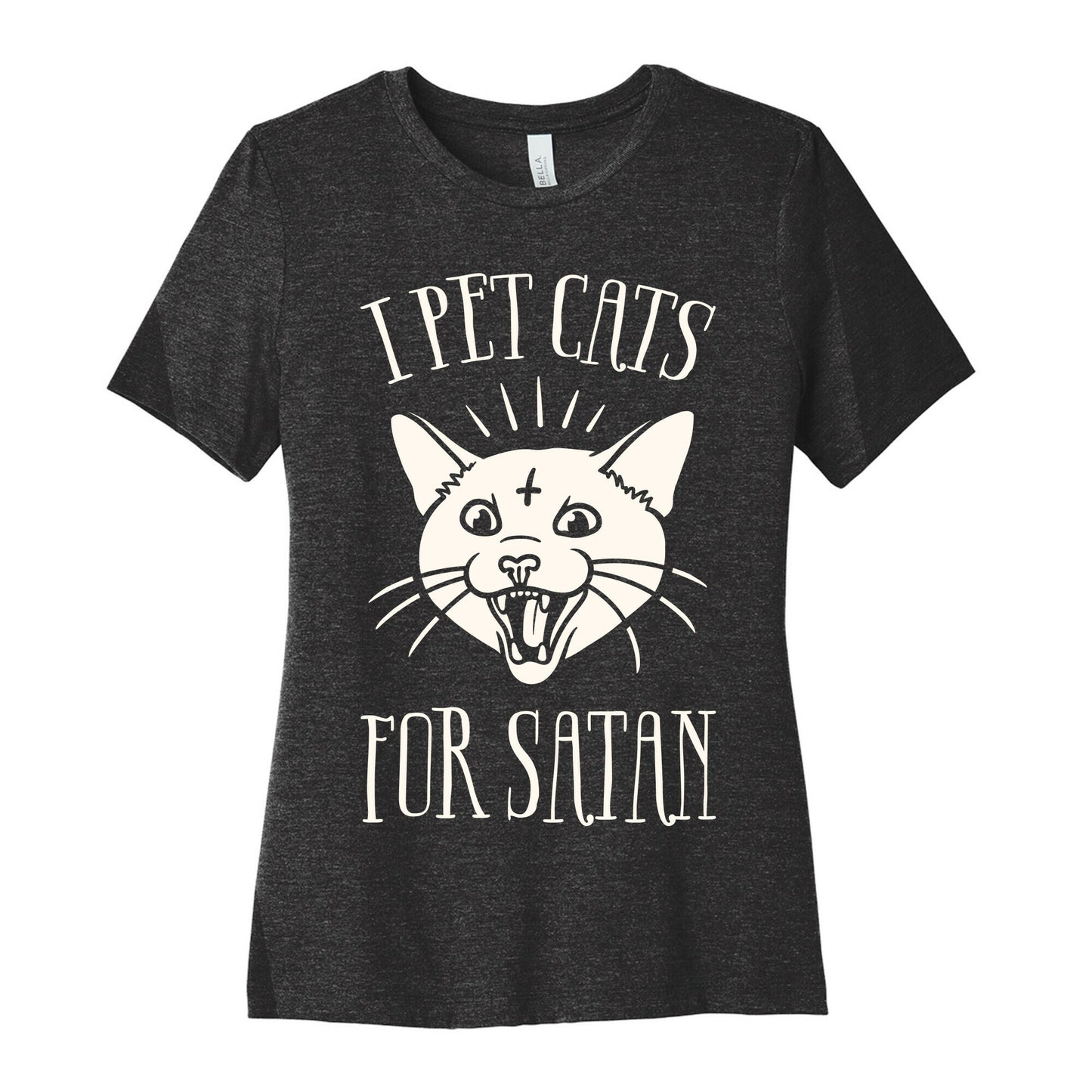 I Pet Cats For Satan Women's Cotton Tee