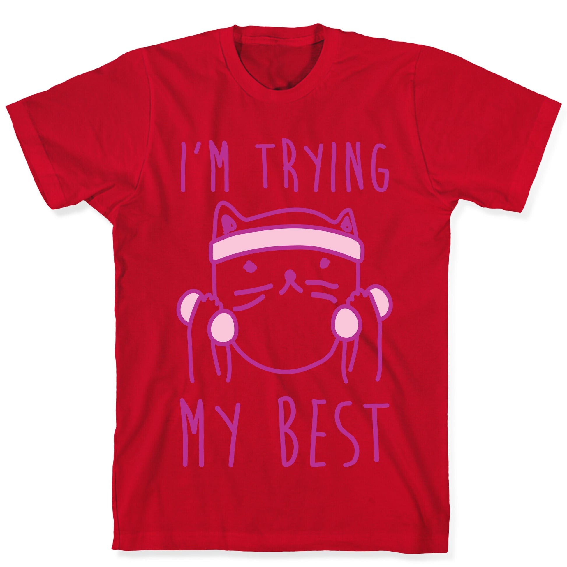 I'm Trying My Best Gym Cat T-Shirt