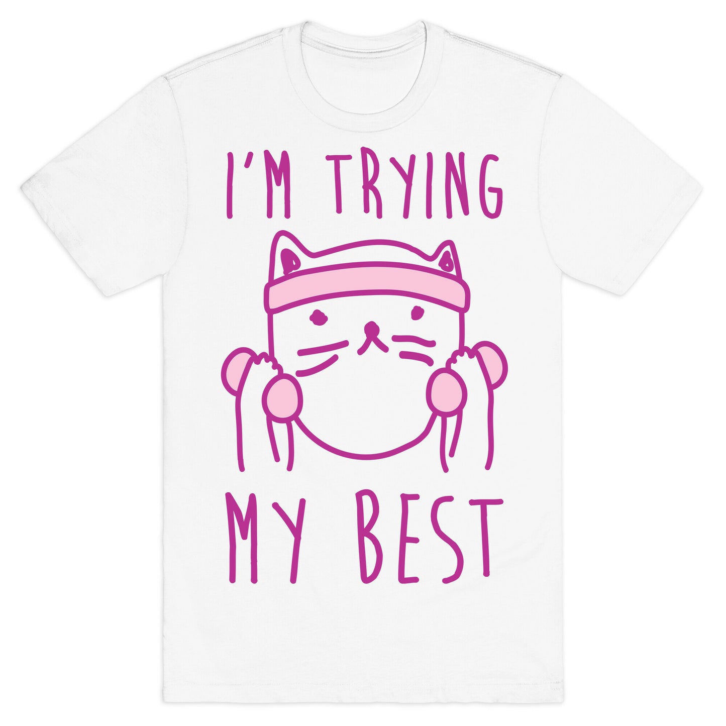 I'm Trying My Best Gym Cat T-Shirt
