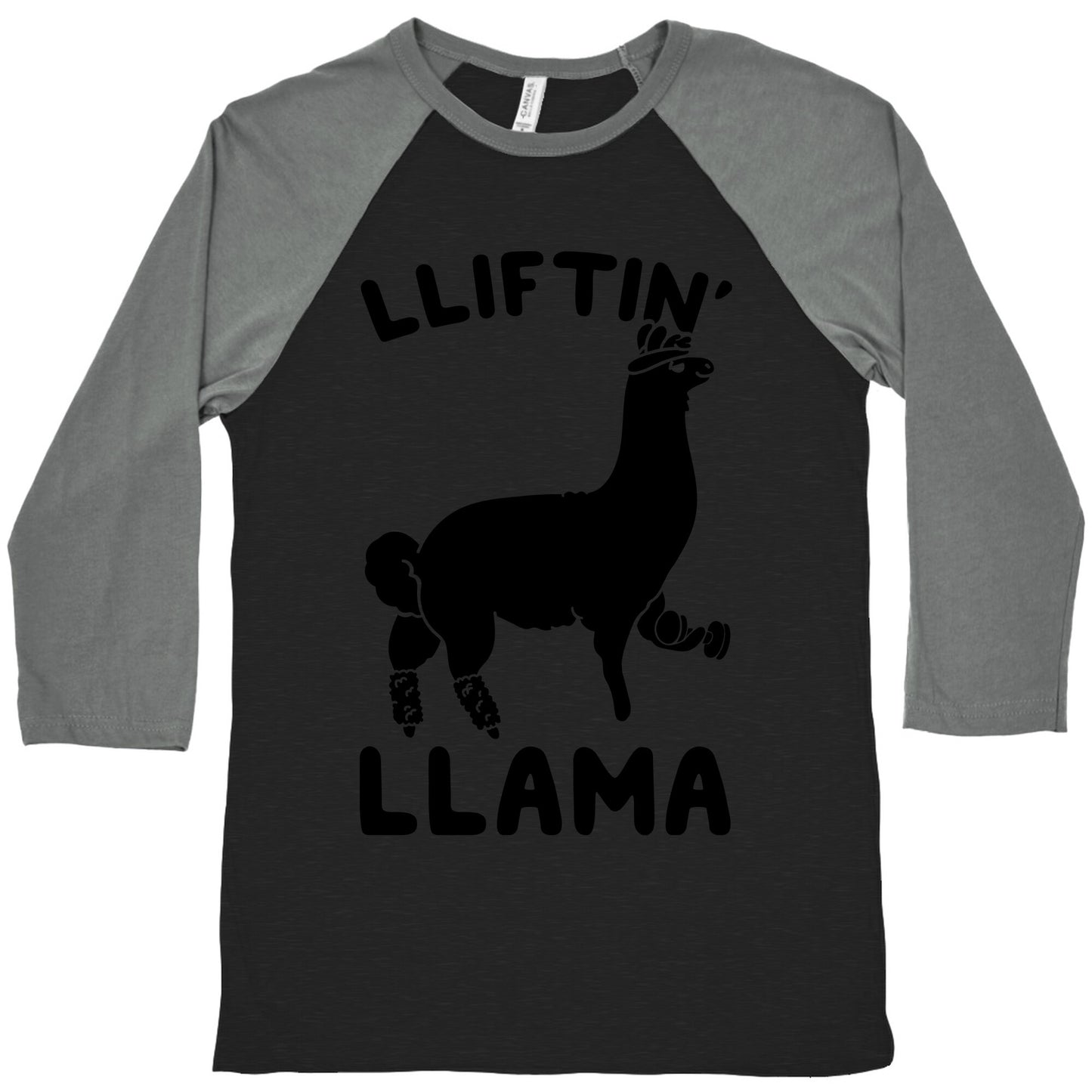 Lifting Llama Baseball Tee