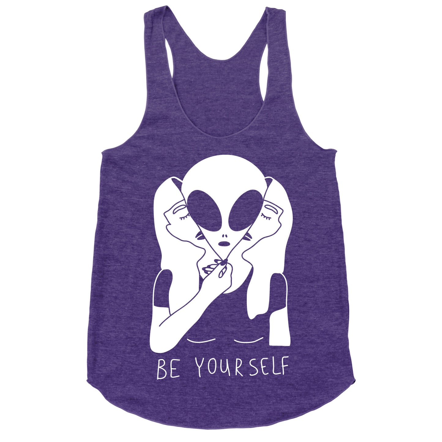 Be Yourself Alien Racerback Tank
