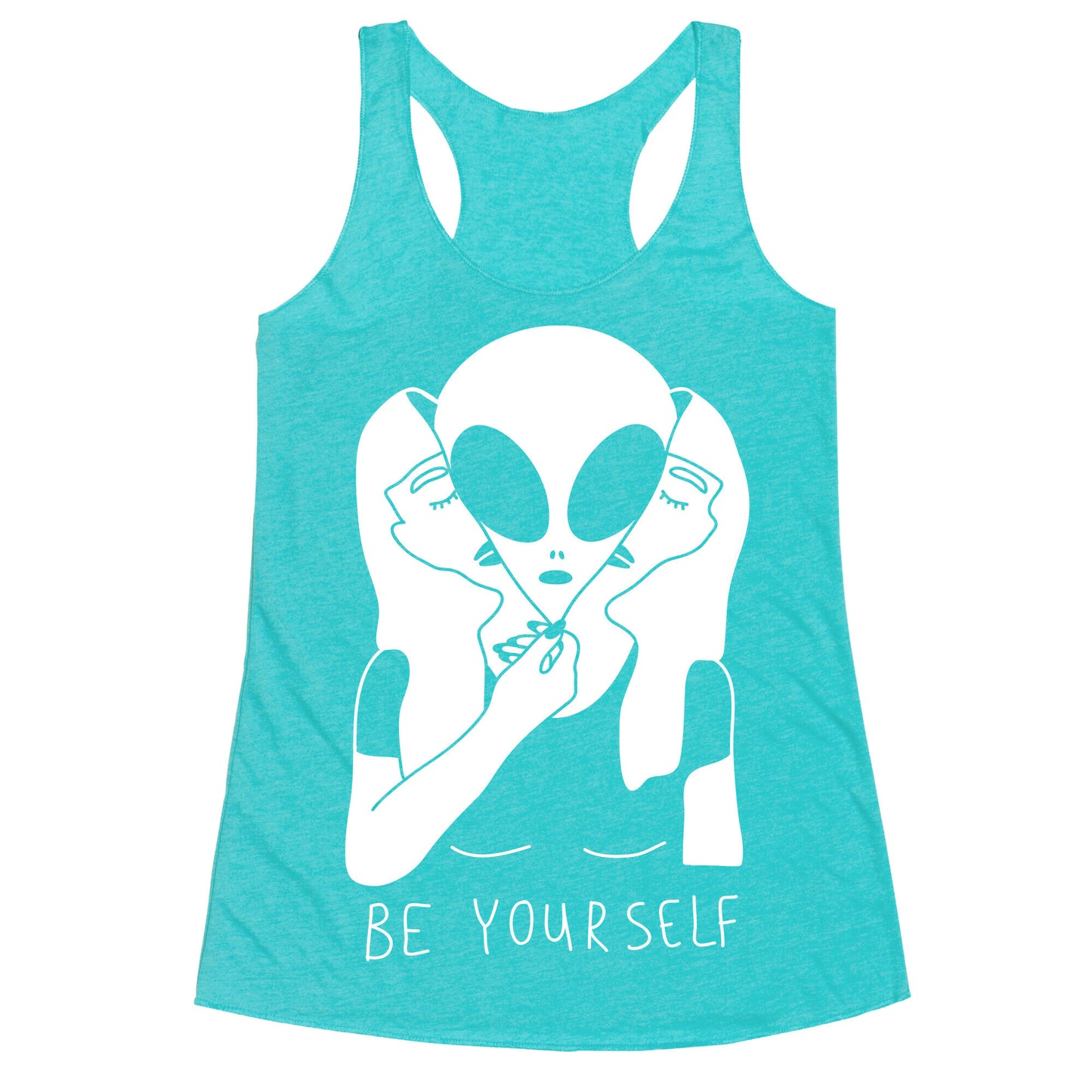 Be Yourself Alien Racerback Tank