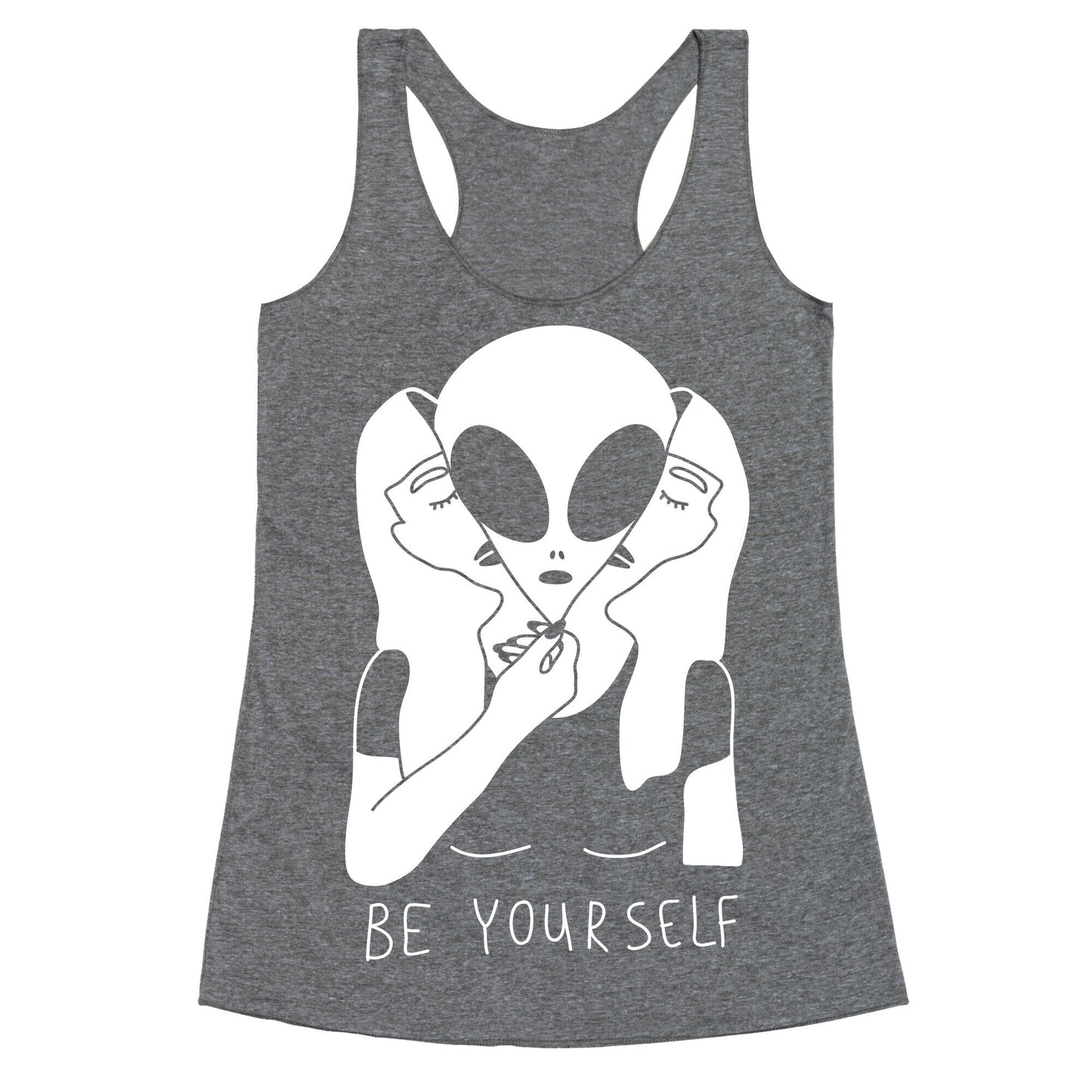 Be Yourself Alien Racerback Tank