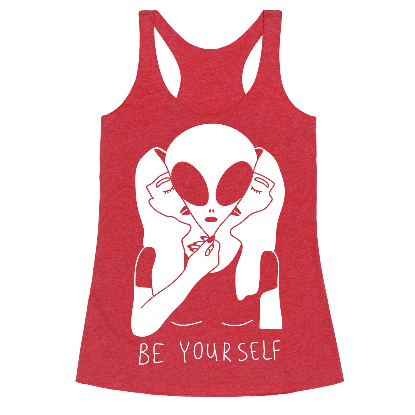 Be Yourself Alien Racerback Tank