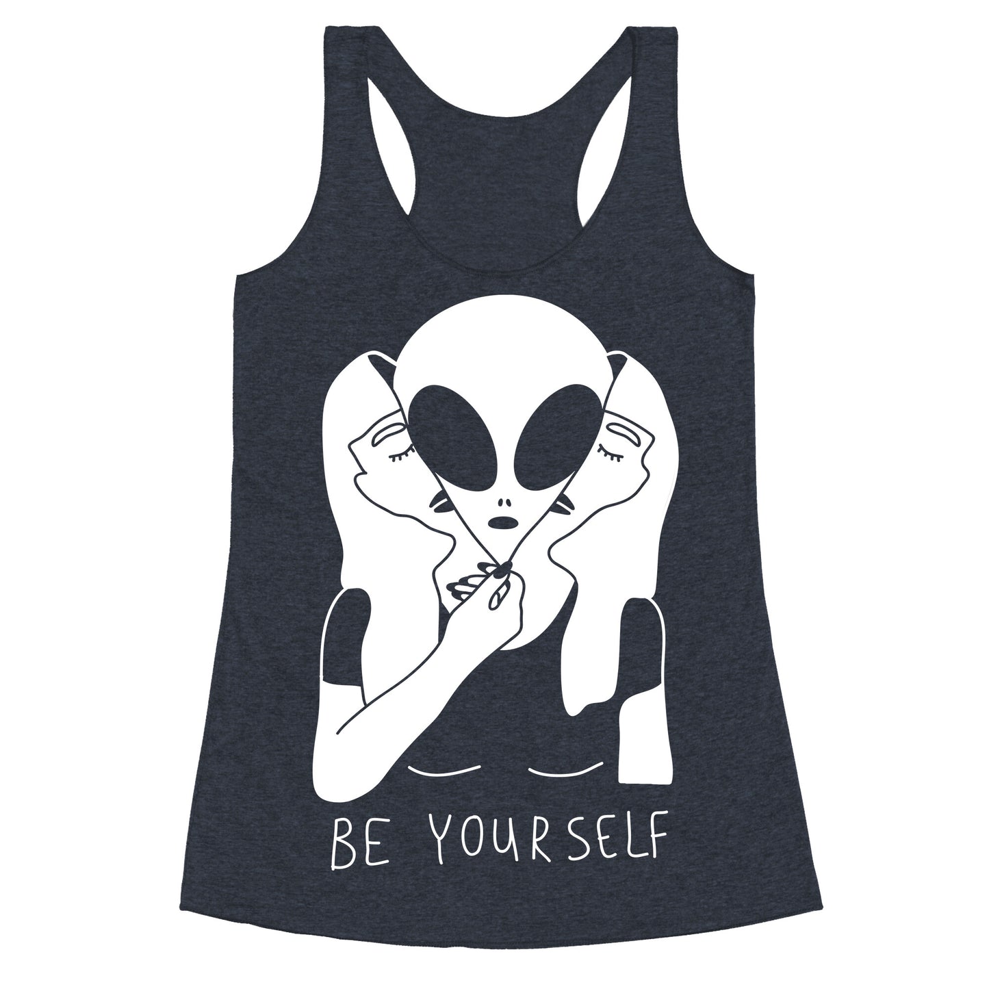 Be Yourself Alien Racerback Tank
