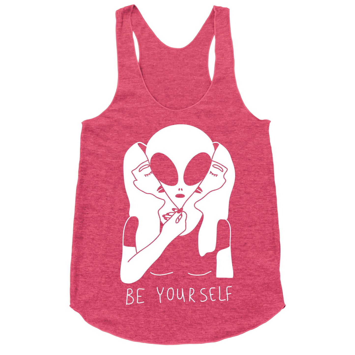 Be Yourself Alien Racerback Tank