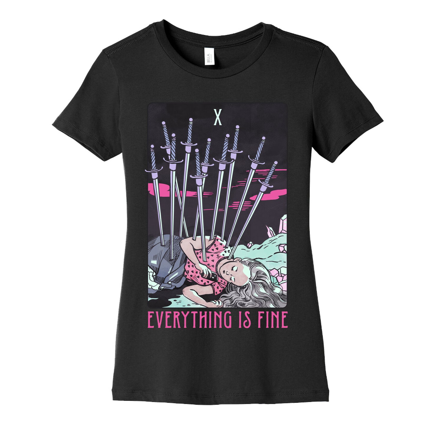 Ten Of Swords (Everything Is Fine) Women's Cotton Tee