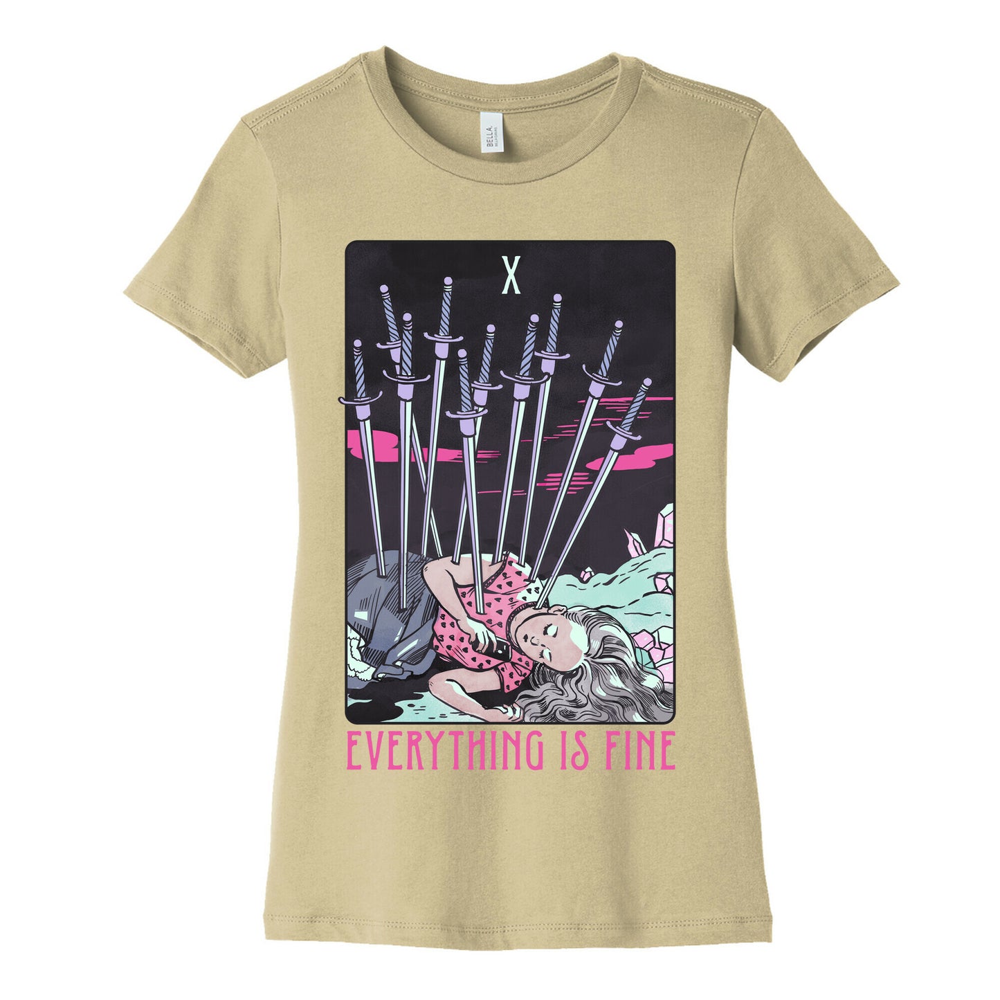 Ten Of Swords (Everything Is Fine) Women's Cotton Tee