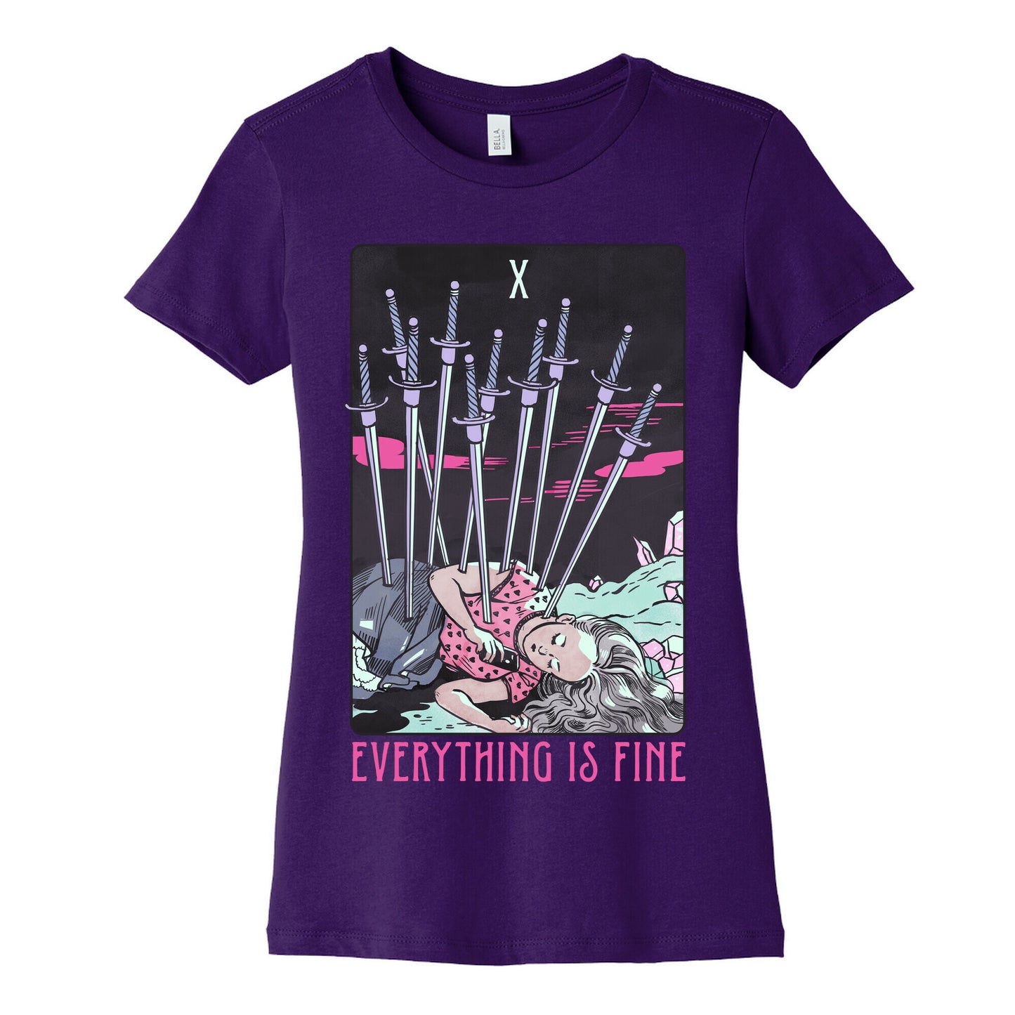 Ten Of Swords (Everything Is Fine) Women's Cotton Tee