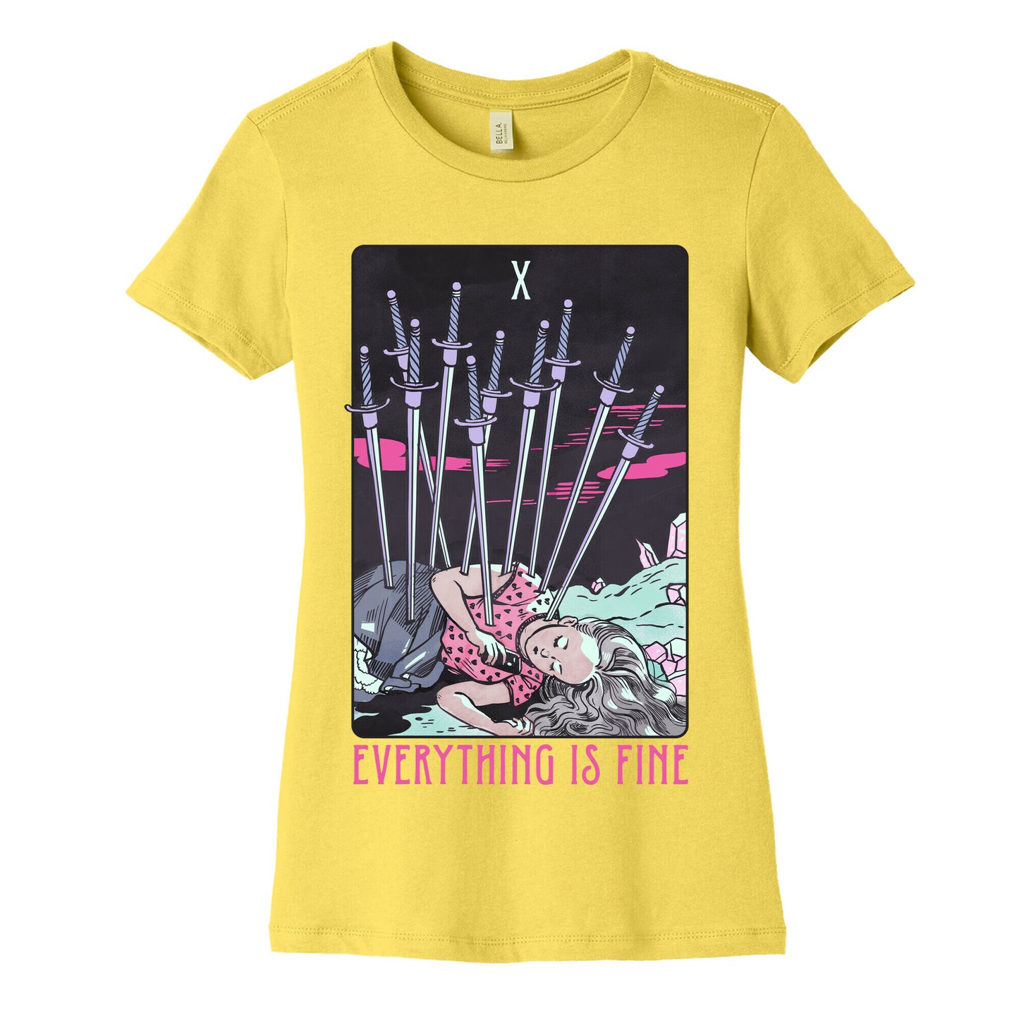 Ten Of Swords (Everything Is Fine) Women's Cotton Tee