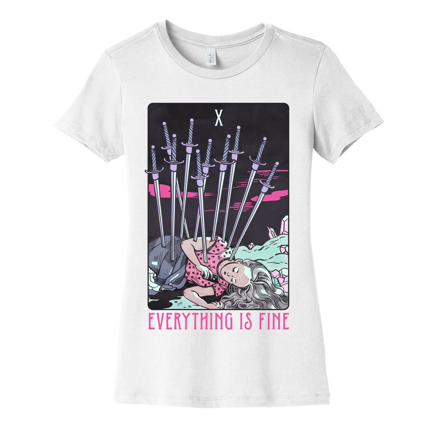 Ten Of Swords (Everything Is Fine) Women's Cotton Tee