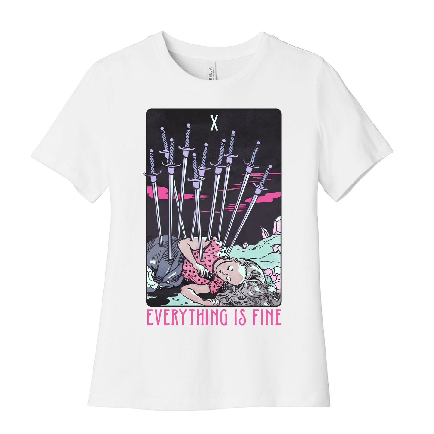 Ten Of Swords (Everything Is Fine) Women's Cotton Tee
