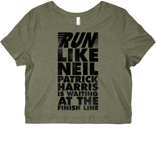 Run Like Neil Patric Harris is Waiting at the Finish Line Graphic Baby Tee