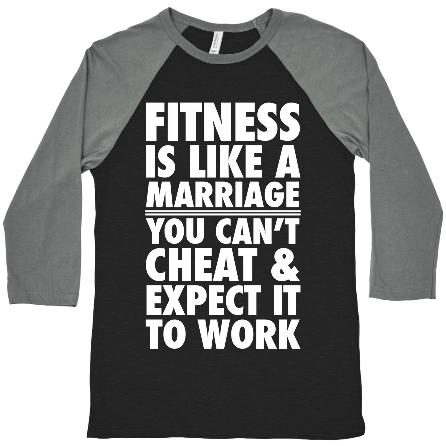 Fitness Is Like Marriage Baseball Tee