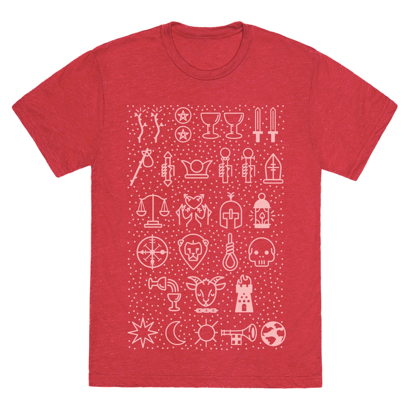 Tarot Card Icons Unisex Triblend Tee